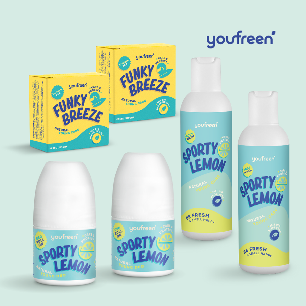 youfreen deo für kinder, deo pubertät, schwitzen in der pubertät, deo Mädchen, kidsdeo