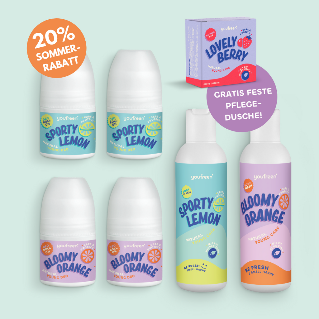 youfreen deo für Kinder, Kidsdeo, Deo für Pubertät, Pubertät schwitzen, Mädchen, Jungen