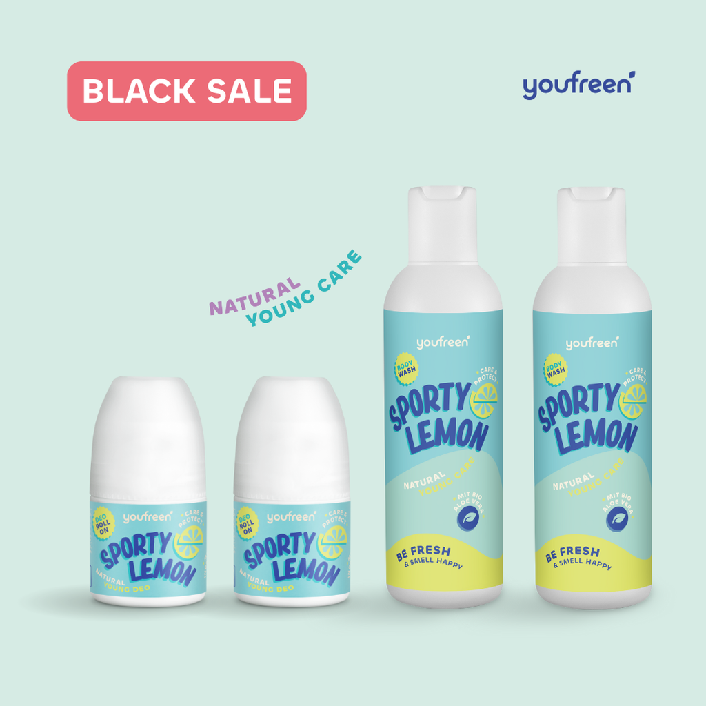 youfreen deo für kinder, deo pubertät, schwitzen in der pubertät, deo Mädchen, kidsdeo, youfreen Duschgel , deo für Jungen