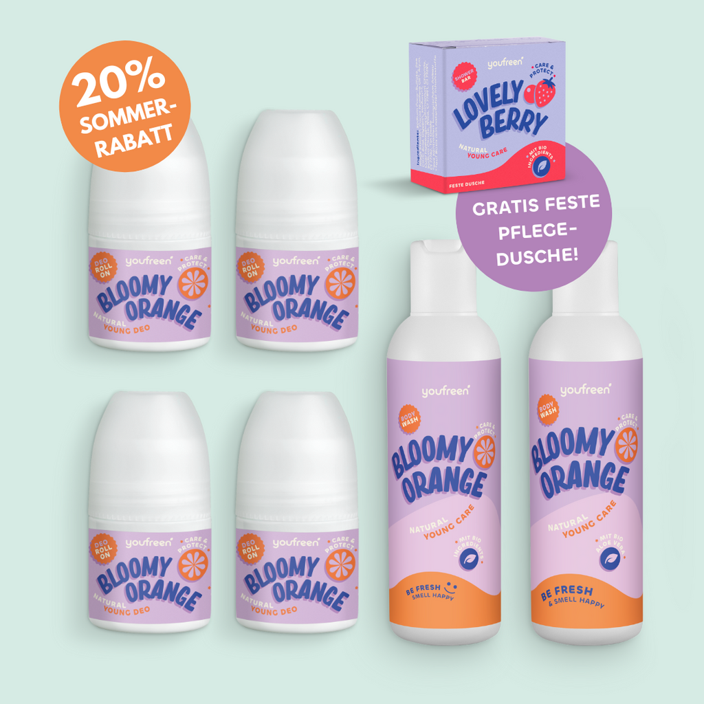 youfreen deo für Kinder, Kidsdeo, Deo für Pubertät, Pubertät schwitzen, Mädchen, Jungen