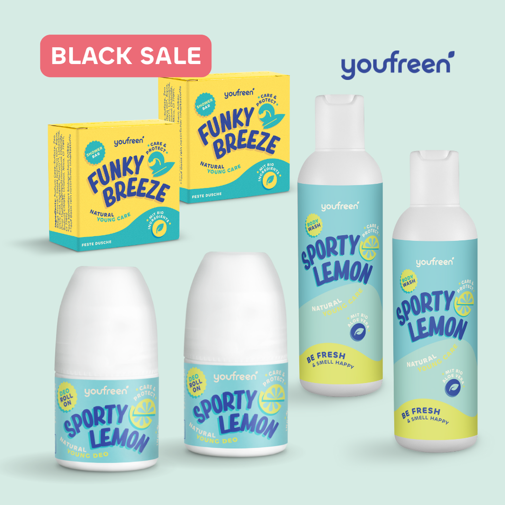youfreen deo für kinder, deo pubertät, schwitzen in der pubertät, deo Mädchen, kidsdeo, Deo für Jungen