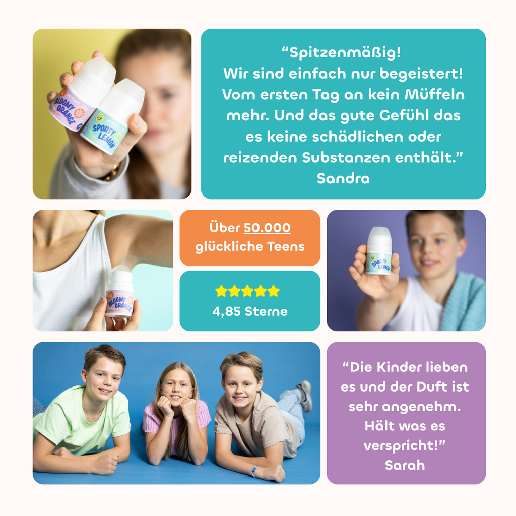Deo für Kinder, Kinderdeo, unbedenkliches Deo für Kinder, Teenager, Teens. Deo für Pubertät, Kids Deo, Duschgel für Teens