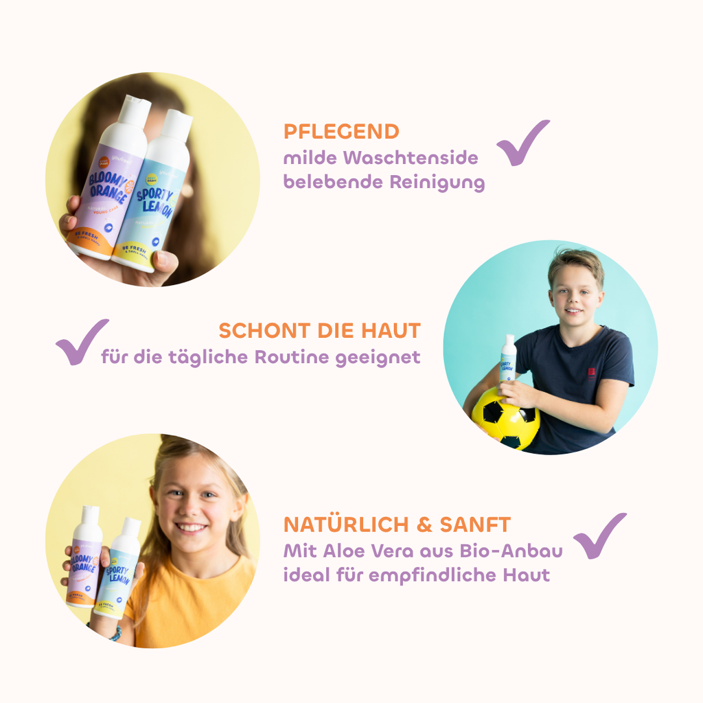 youfreen, Bewertung youfreen, Duschgel für Kinder, Body Wash mit Bio Aloe Vera, Kids Deo, Kinderdeo