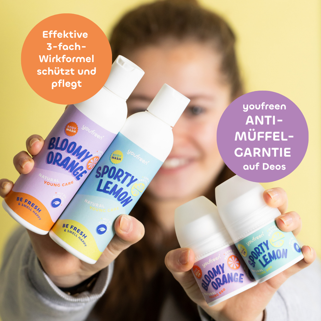 Deo für Kinder, Kinderdeo, unbedenkliches Deo für Kinder, Teenager, Teens. Deo für Pubertät, Kids Deo, Duschgel für Teens