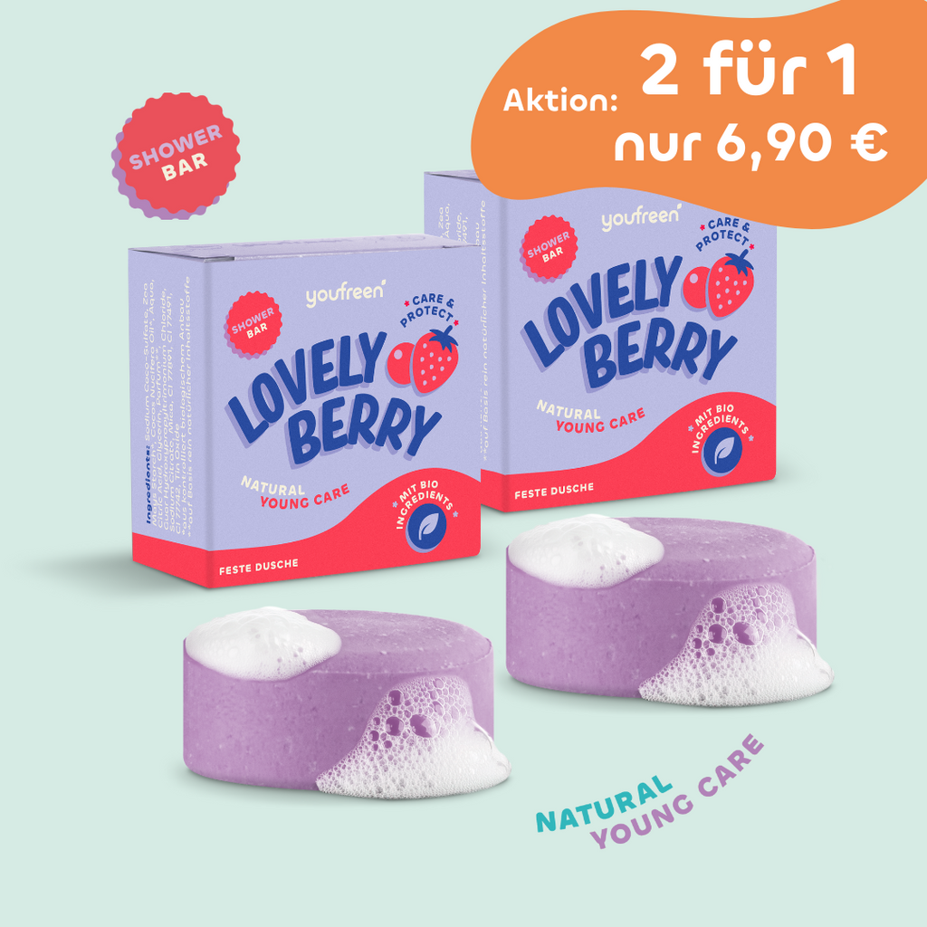 youfreen, feste Dusche für Mädchen und Jungen, Deo für Kinder, Schwitzen in der Pubertät, unbedenkliches Deo